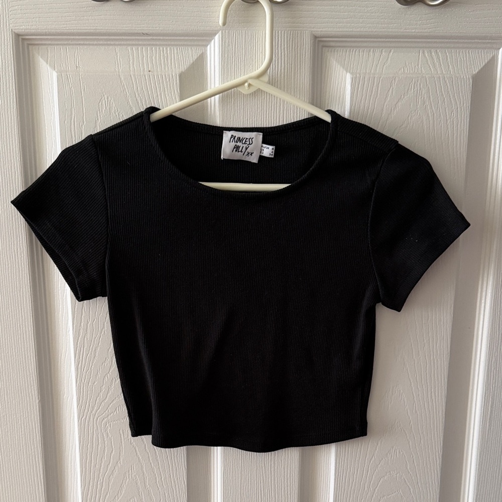 Princess Polly Classic Black Crop Top